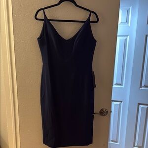 Black Halo navy blue Spaghetti Strap Sheath Dress